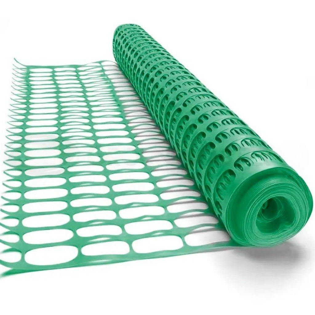 Smith & Barker Barrier Fencing Mesh Roll 130gsm Temporary Garden Outdoor Dog Fence Building Site Plastic 25M 50M Netting Pins Stakes Shepherds Crook - Totally Awesome Toys