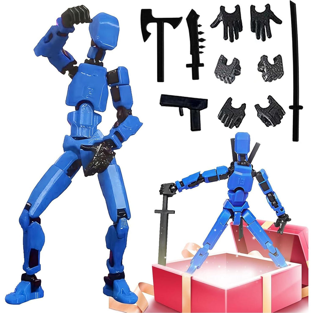 Totally Awesome Action Figure, (UNASSEMBLED) T13 Action Figure, Dummy 13 Action Figure, 3D Printed Multi - Jointed Movable - Totally Awesome Toys