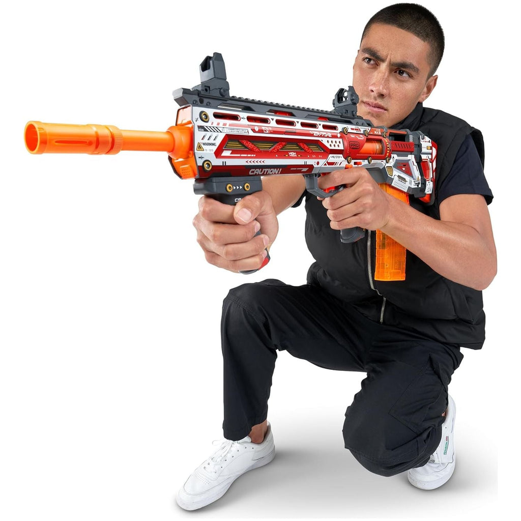 XSHOT Skins Pro Series Longshot Blaster with Shoulder Stock, 20 Half - Length Darts and 20 Full - Length Darts, 2 Interchangeable Clips, Toy Foam Blaster, for Teens and Adults, 8 yrs and Older - Totally Awesome Toys