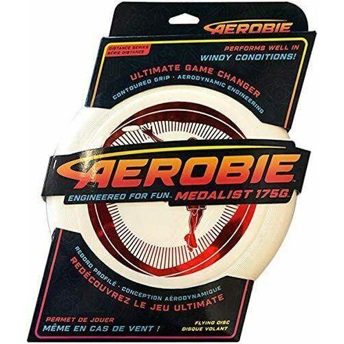 Aerobie Medalist 175G Flying Disc - White - Spin Master Frisbee - Totally Awesome Toys