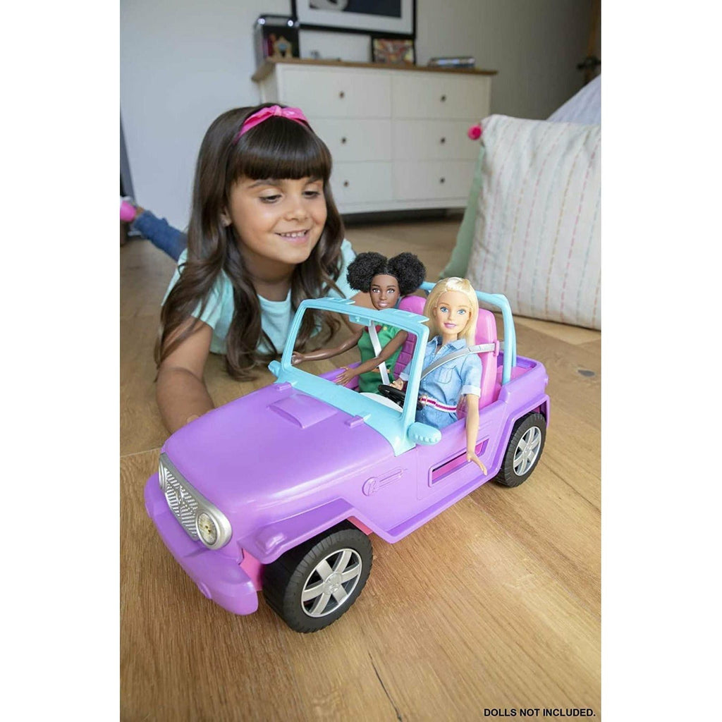 Barbie Off-Road Vehicle, Purple with Pink Seats and Rolling Wheels, 2 Seats, Gift for 3 to 7 Year Olds - Totally Awesome Toys