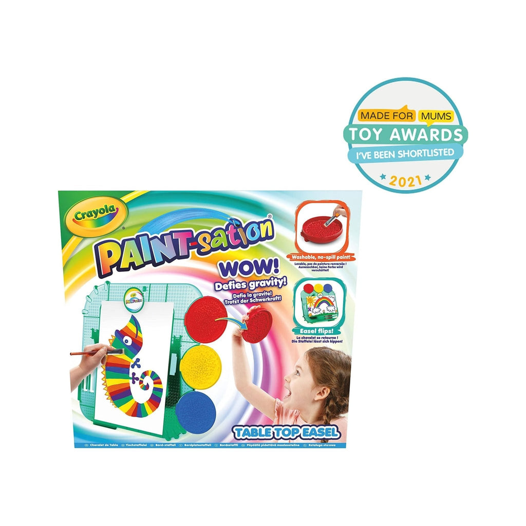 CRAYOLA Paint-sation Table Top Easel No-Spill Painting Kit - Totally Awesome Toys