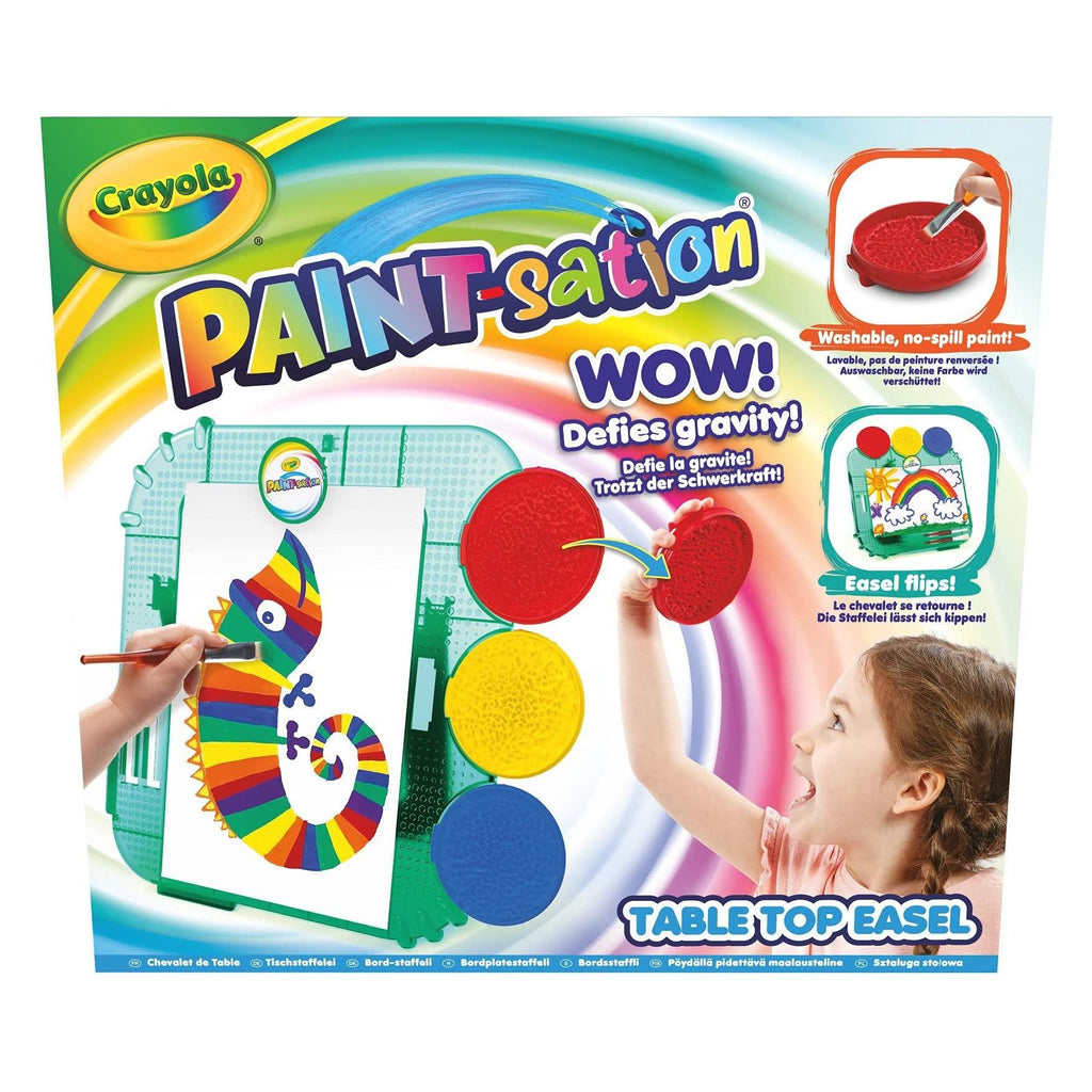 CRAYOLA Paint-sation Table Top Easel No-Spill Painting Kit - Totally Awesome Toys