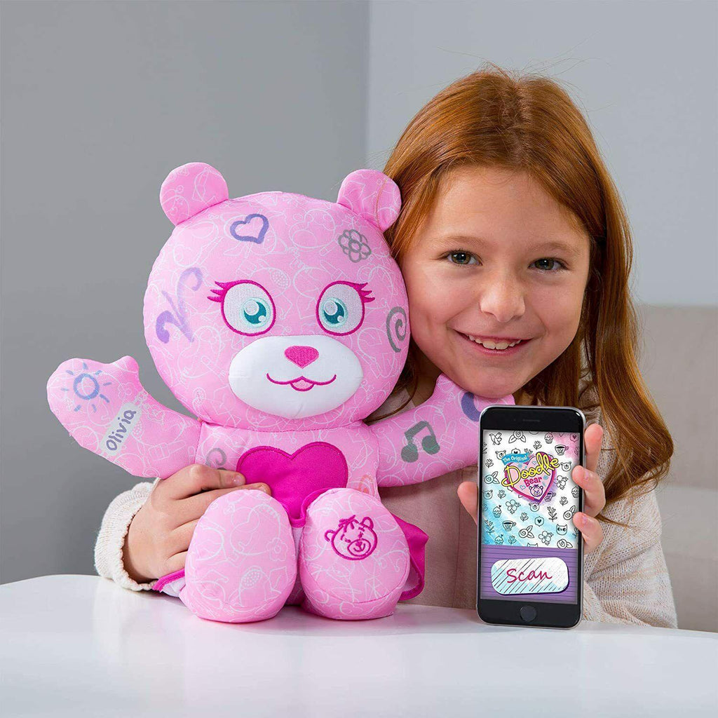 Doodle Bear Fashion Plush & 3 Washable Markers Set Colour Wash New Girls Toy 3+ - Totally Awesome Toys