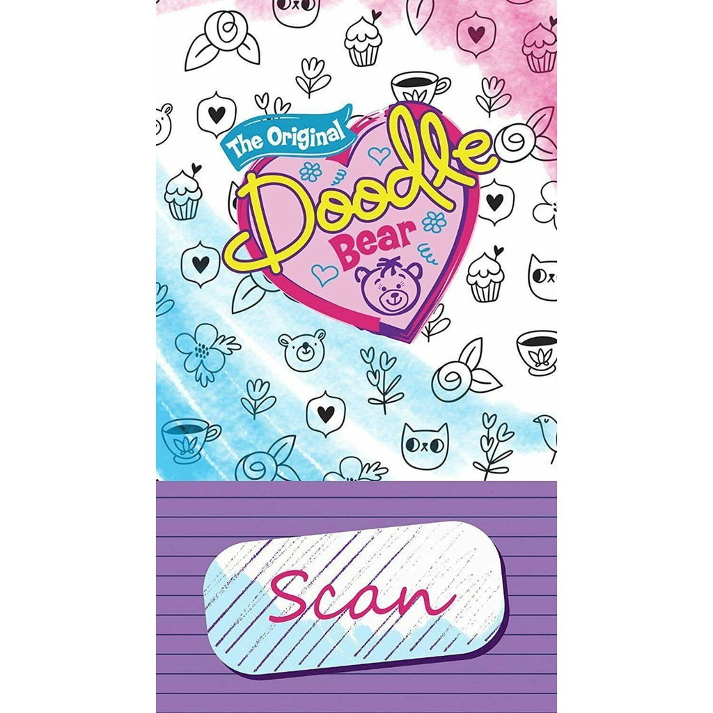 Doodle Bear Fashion Plush & 3 Washable Markers Set Colour Wash New Girls Toy 3+ - Totally Awesome Toys