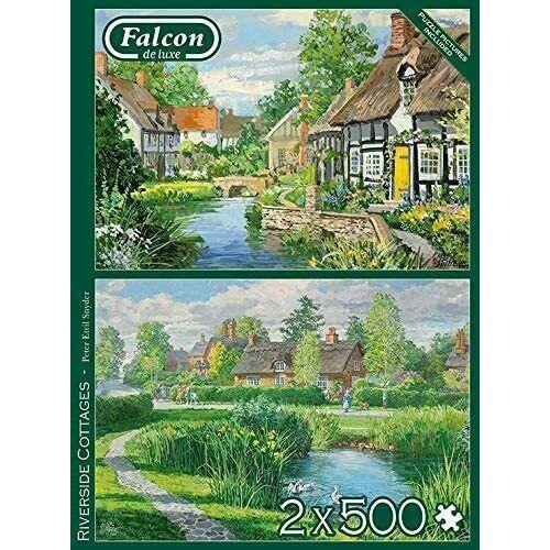 Falcon De Luxe Jigsaw - Falcon Riverside Cottages - 2 x 500 pieces - Totally Awesome Toys