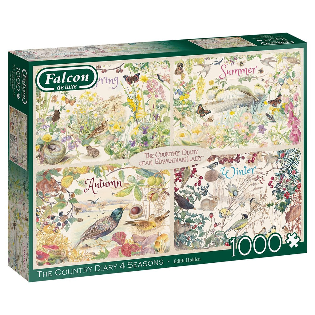 Falcon De Luxe Jigsaw - The Country Diary 4 Seasons - 1000 pieces - Totally Awesome Toys