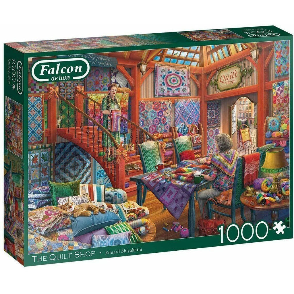 Falcon De Luxe Jigsaw - The Quilt Shop 1000 pieces - Totally Awesome Toys