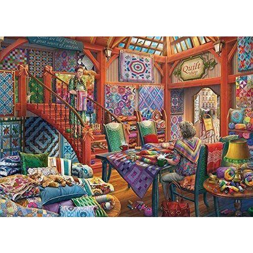 Falcon De Luxe Jigsaw - The Quilt Shop 1000 pieces - Totally Awesome Toys