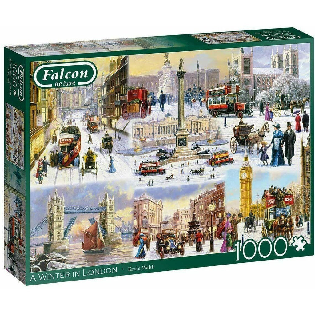 Falcon De Luxe Jigsaws - A Winter in London - 1000 pieces - Totally Awesome Toys