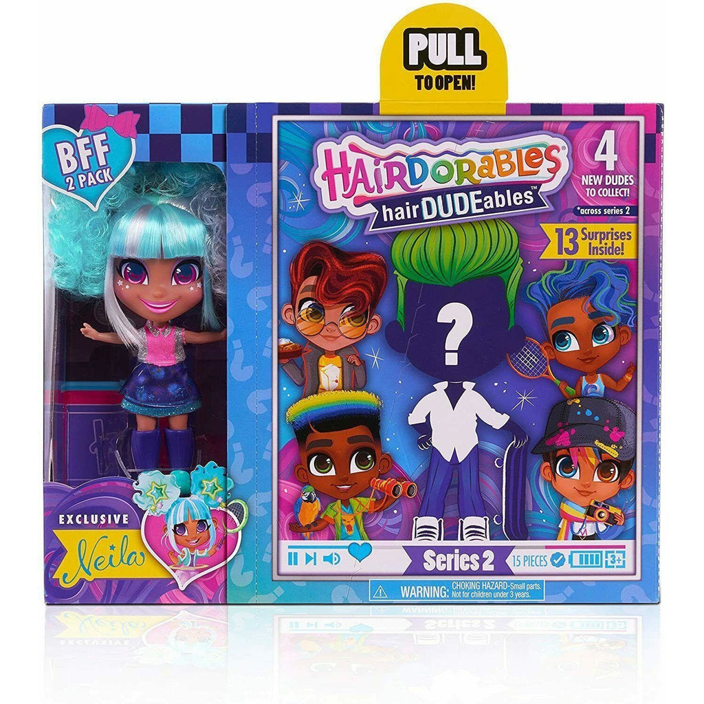 Hairdorables HairDudeAbles Series 2 BFF Pack 13 surprises Pack Assortment-Set - Totally Awesome Toys