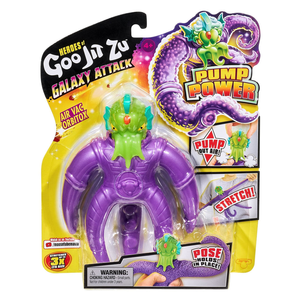 Heroes Of Goo Jit Zu Galaxy Attack Vac Attack Orbitox, Pump Action Villain! Bend And Pose Into Shape, Perfect Christmas / Birthday Present For 4 To 8 Year Olds, Squishy, Stretchy Tactile Play - Totally Awesome Toys