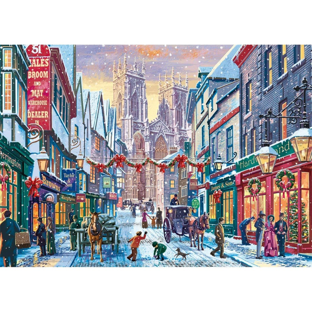 Jumbo, Falcon de luxe - Christmas in York, Jigsaw Puzzles for Adults, 1,000 piece - Totally Awesome Toys