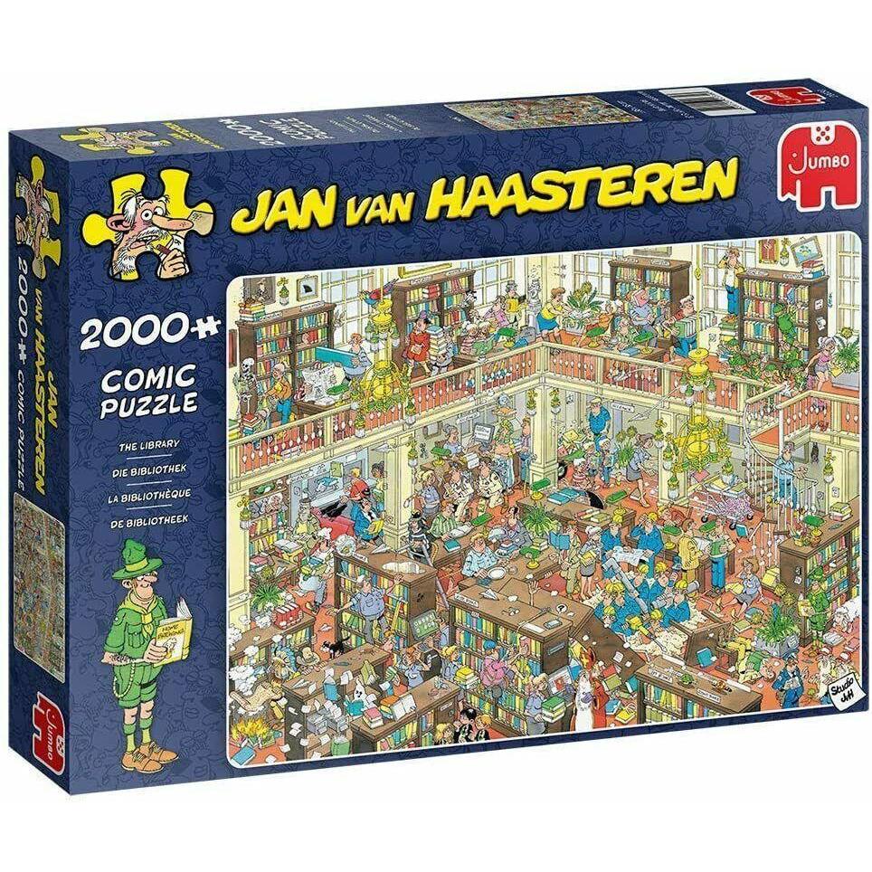 Jumbo Jan Van Haasteren The Library 2000 piece Jigsaw Puzzle - Totally Awesome Toys