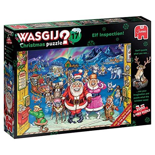 Jumbo, Wasgij, Christmas 17 Elf Inspection, Jigsaw Puzzles for Adults, 1,000 Piece - Totally Awesome Toys