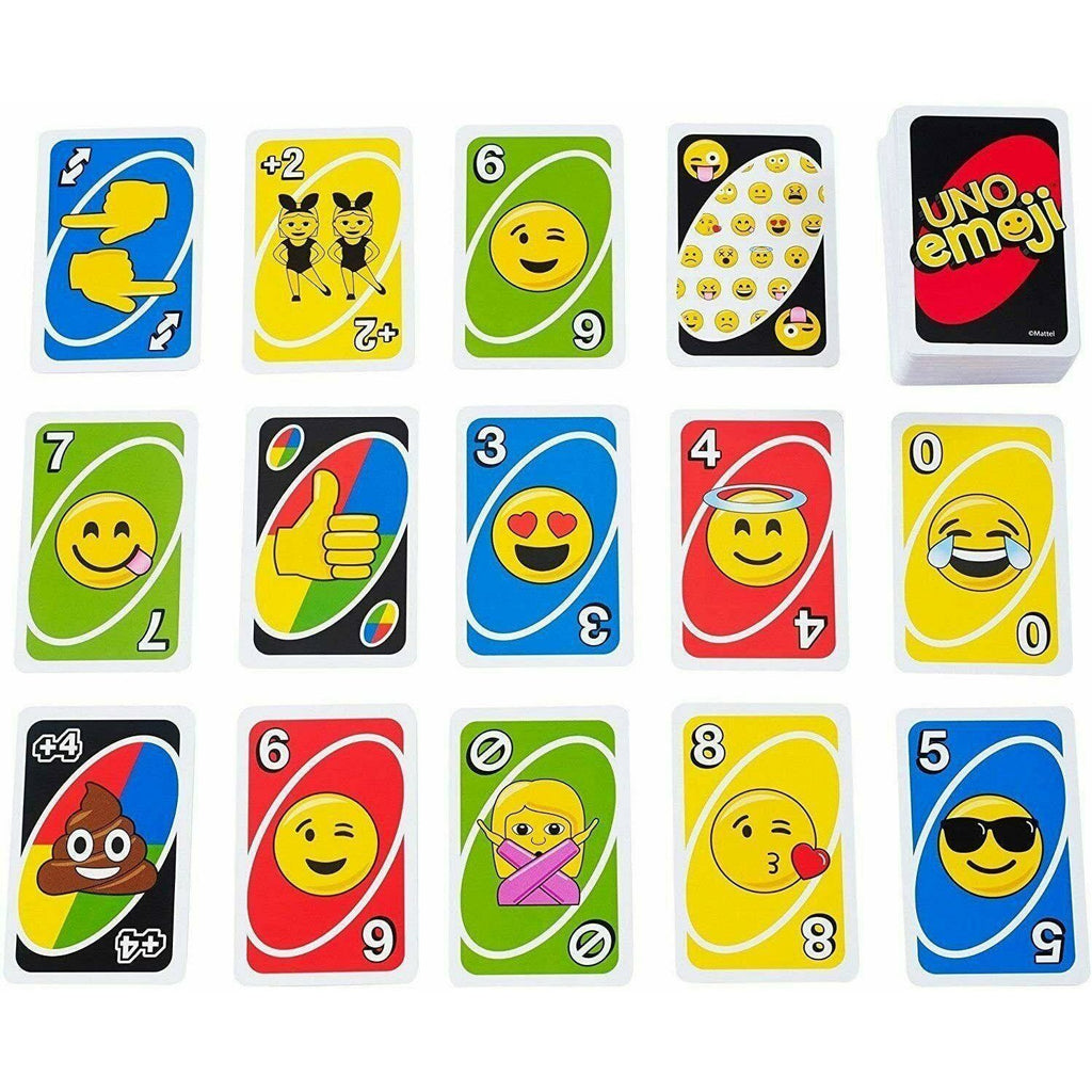 Mattel Games Uno Emoji Family Card Game - Damaged Box - Totally Awesome Toys