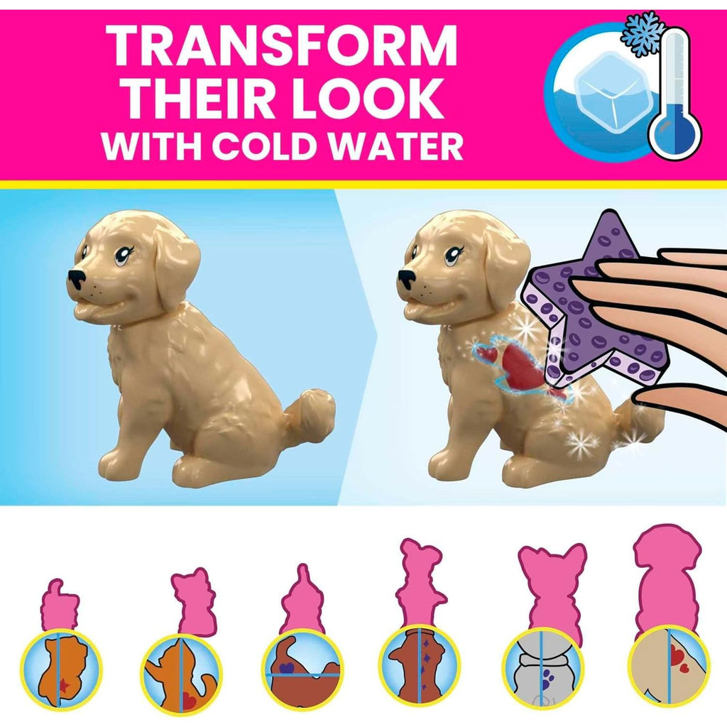 MEGA Barbie Color Reveal Building Toy Playset, Train n Wash Pets with 152 Pieces, 15 Surprises, Accessories and 6 Pets, Kids Age 5+ Years, HHP89 - Totally Awesome Toys