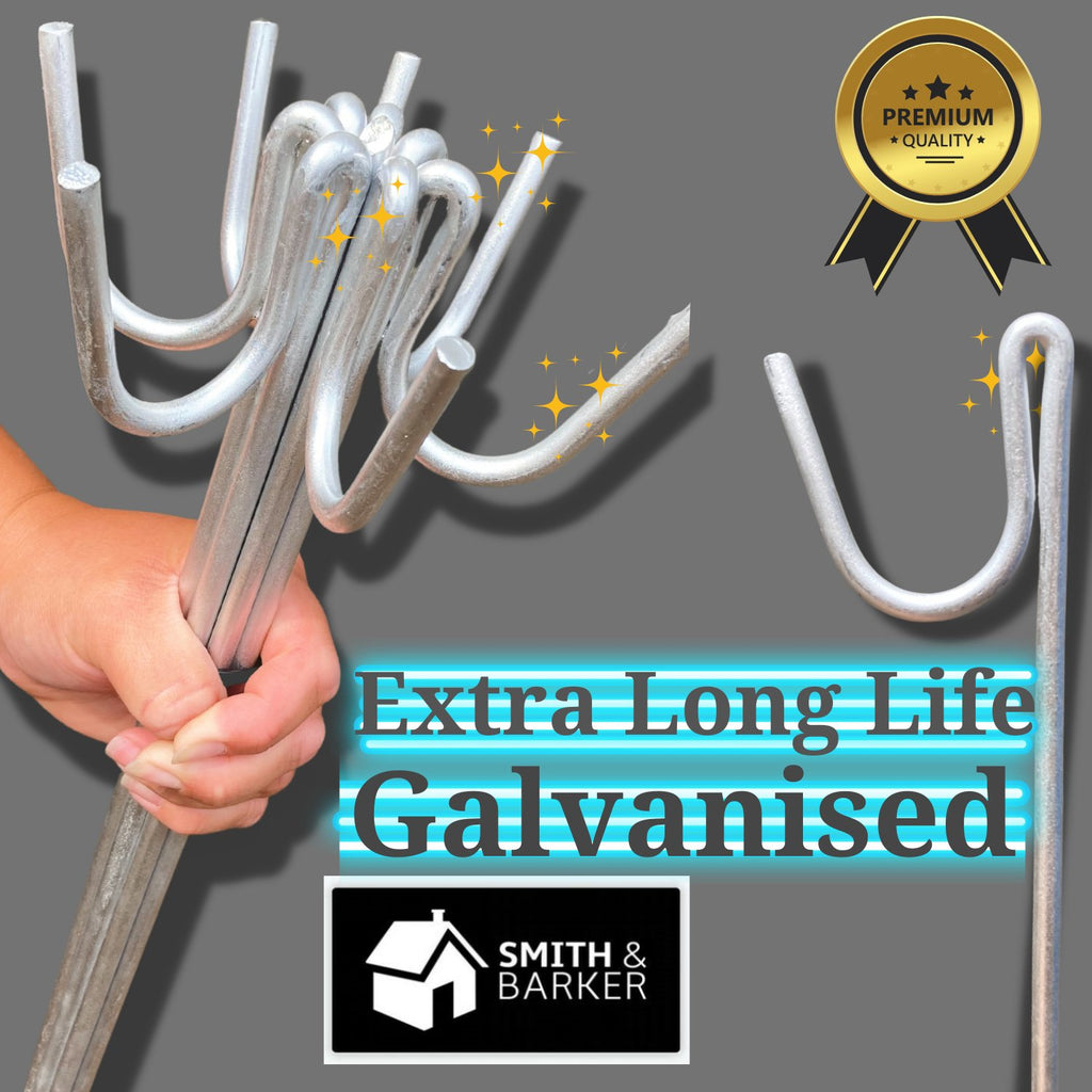 Smith & Barker Premium Galvanised Barrier Fencing Pins / Fence Pins - Totally Awesome Toys
