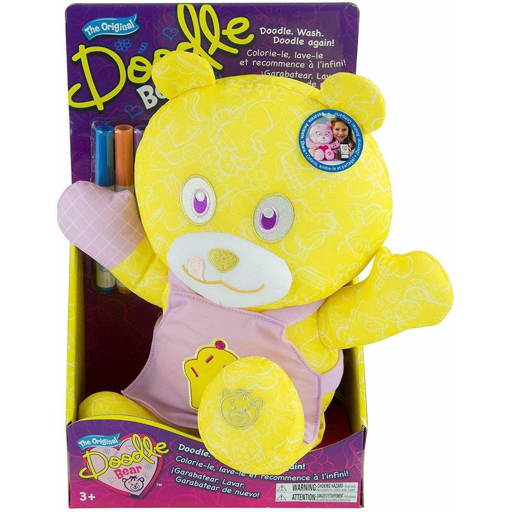 The Original Doodle Bear 14 Plush Toy with 3 Washable Markers - Chef - Totally Awesome Toys