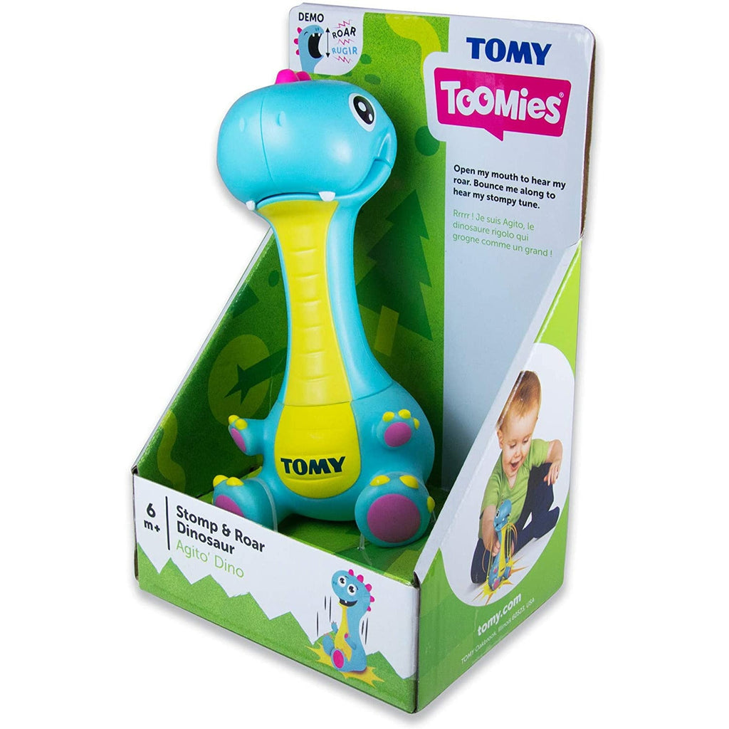 TOMY Toomies Stomp and Roar Dinosaur, Baby Musical Toy with Colours & Sounds, Baby Interactive - Totally Awesome Toys