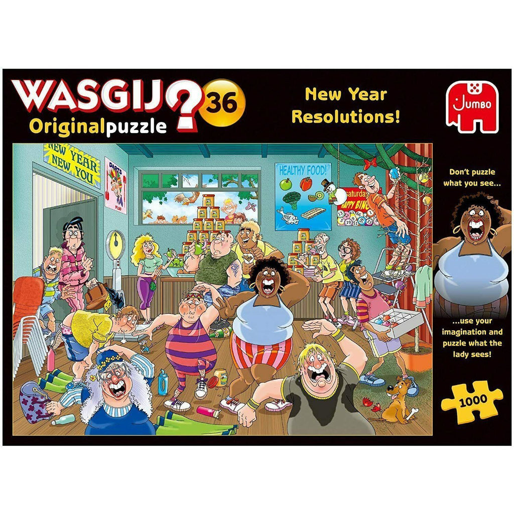 Wasgij Original 36 New Year Resolutions! Jigsaw Puzzle (1000 pieces) - Totally Awesome Toys