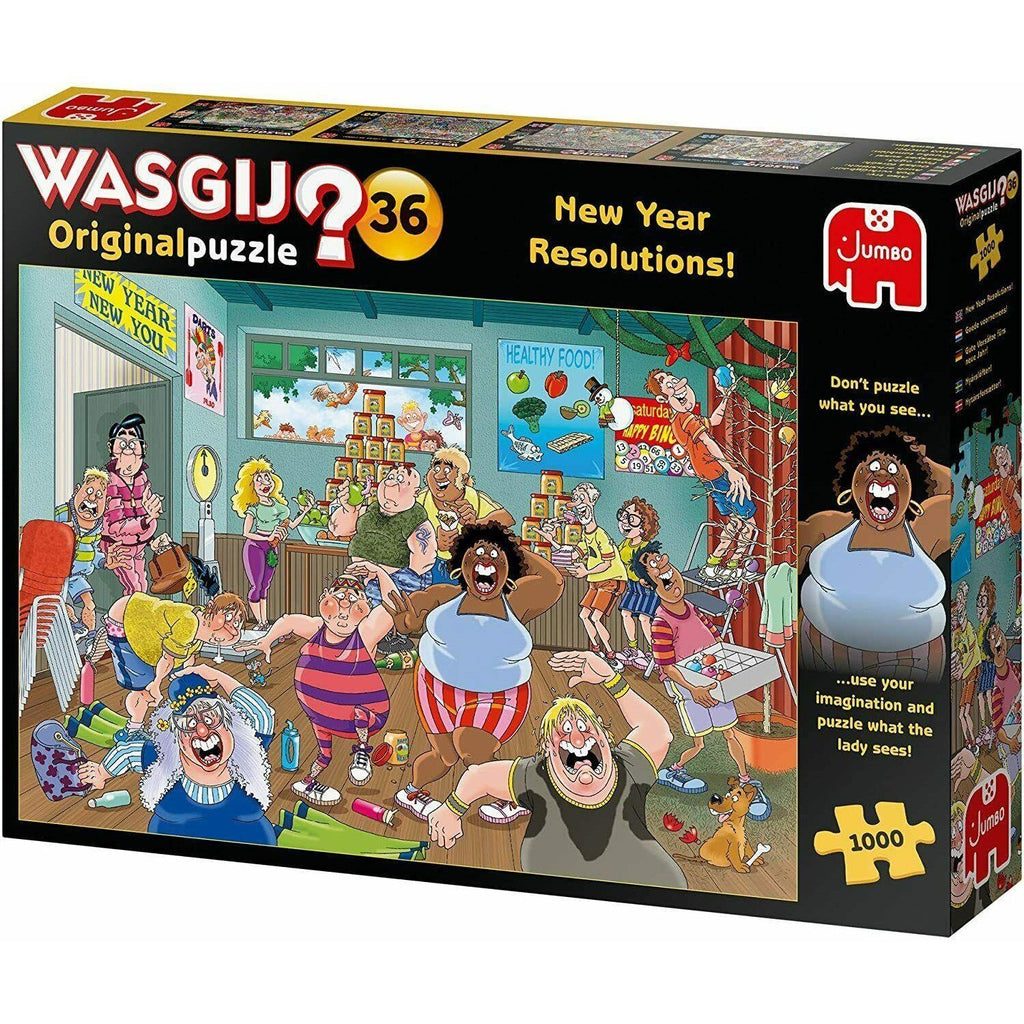Wasgij Original 36 New Year Resolutions! Jigsaw Puzzle (1000 pieces) - Totally Awesome Toys