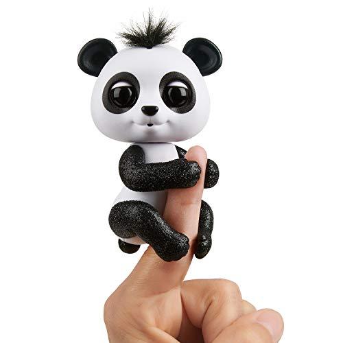 Wow Wee 3564 Fingerlings Glitter Panda Drew (White & Black) -Interactive Collectible Baby Pet, Black - Totally Awesome Toys